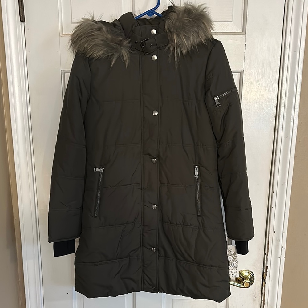 Maralyn & Me Green Puffer Coat